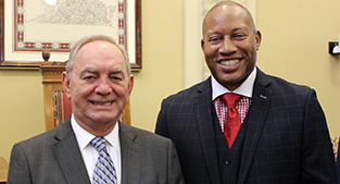 Mayor John Gilstrap, left, and Vice Mayor Alonzo Jones